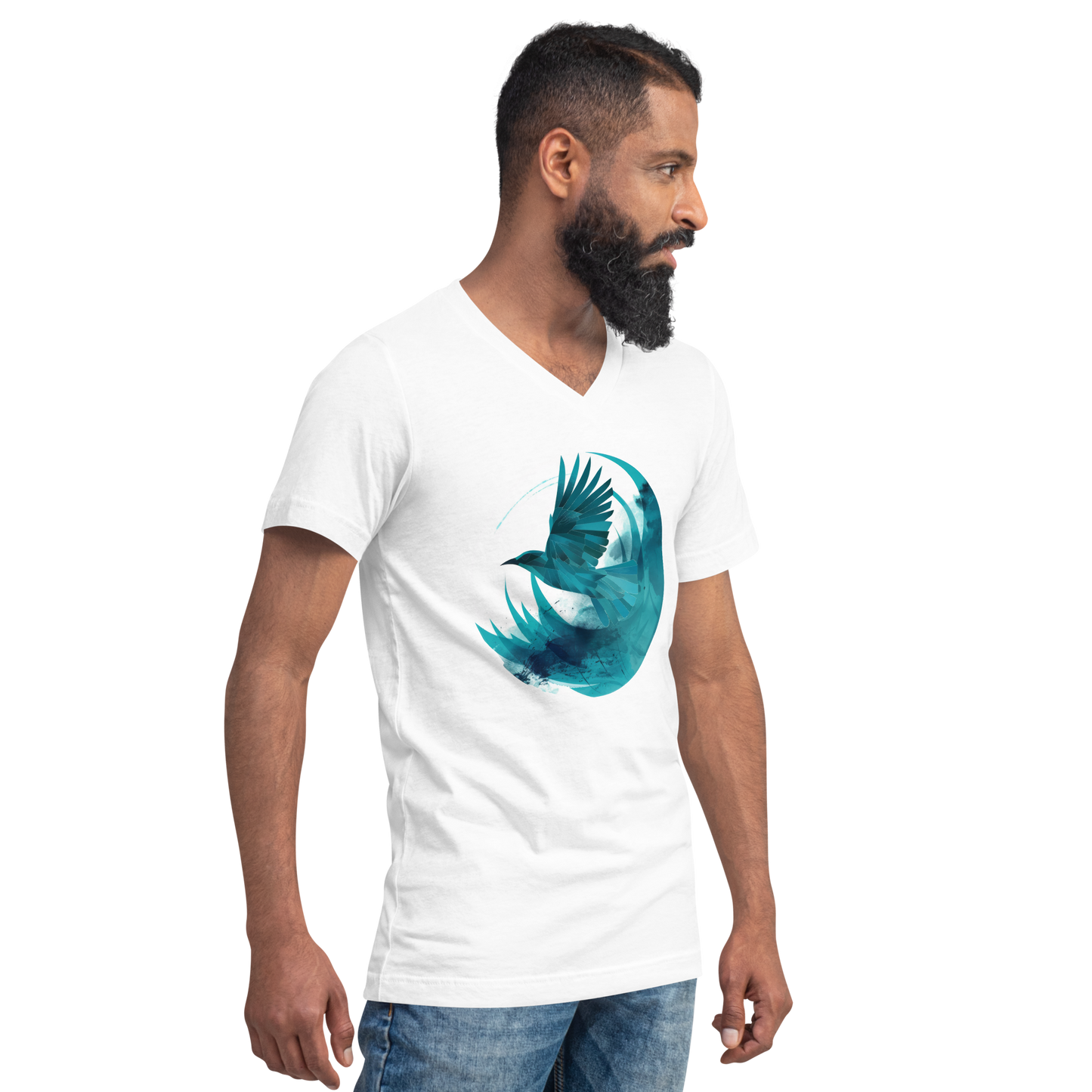 Bluebird Flies | 01 - V-Neck T-Shirt