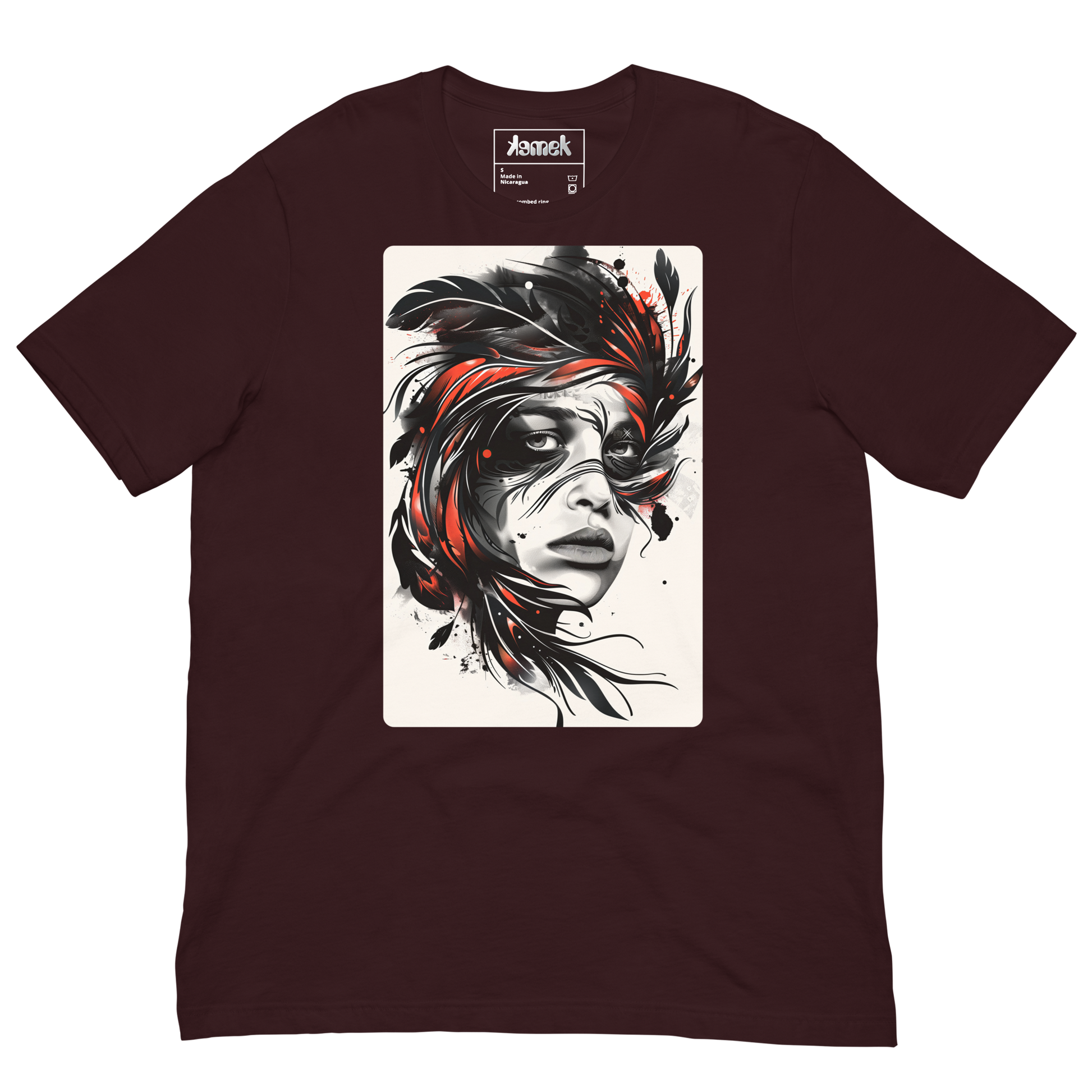 Flamenca Feather | 01 AI art t-shirt - view 9 - KeMeK Threads