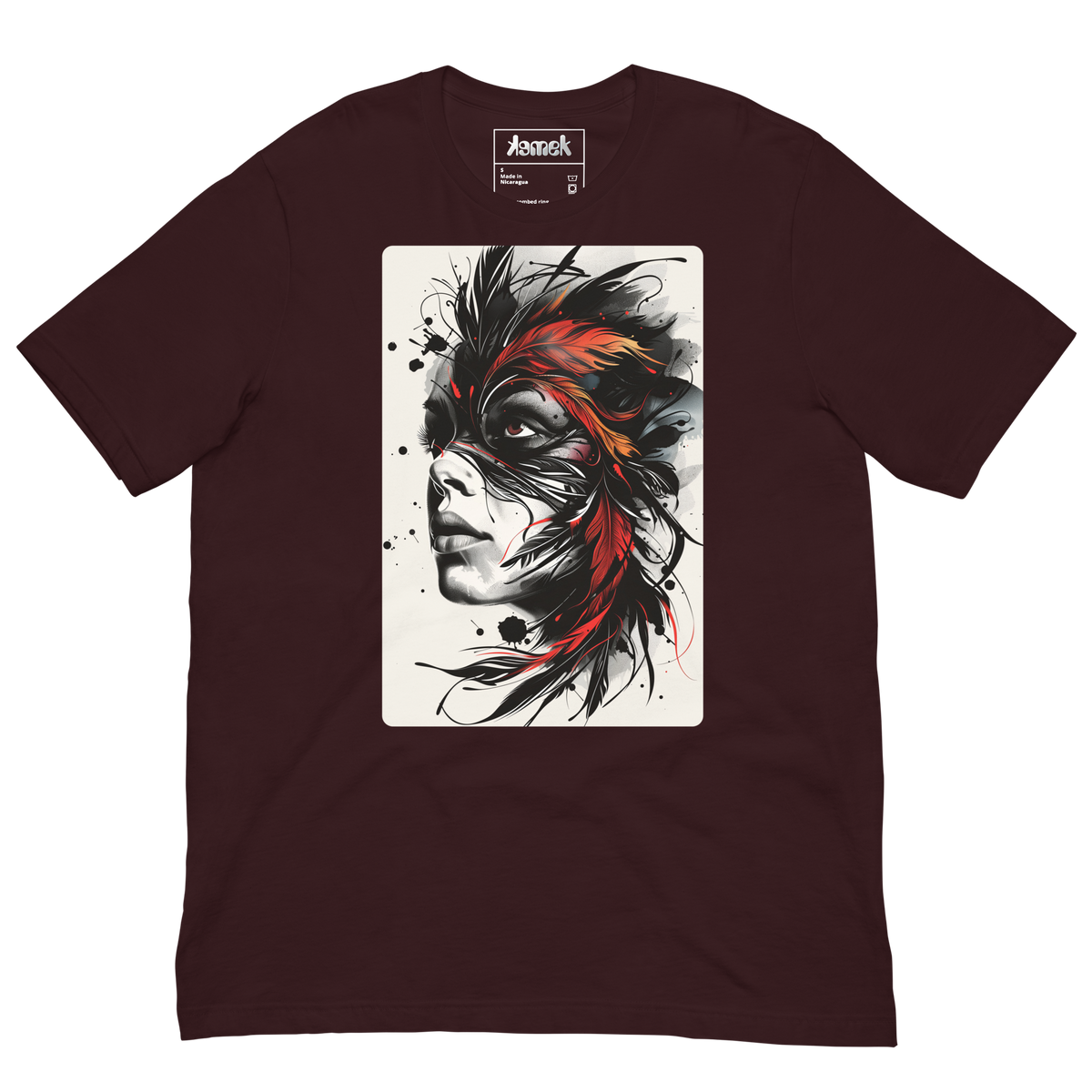 Flamenca Feather | 02 AI art t-shirt - view 9 - KeMeK Threads
