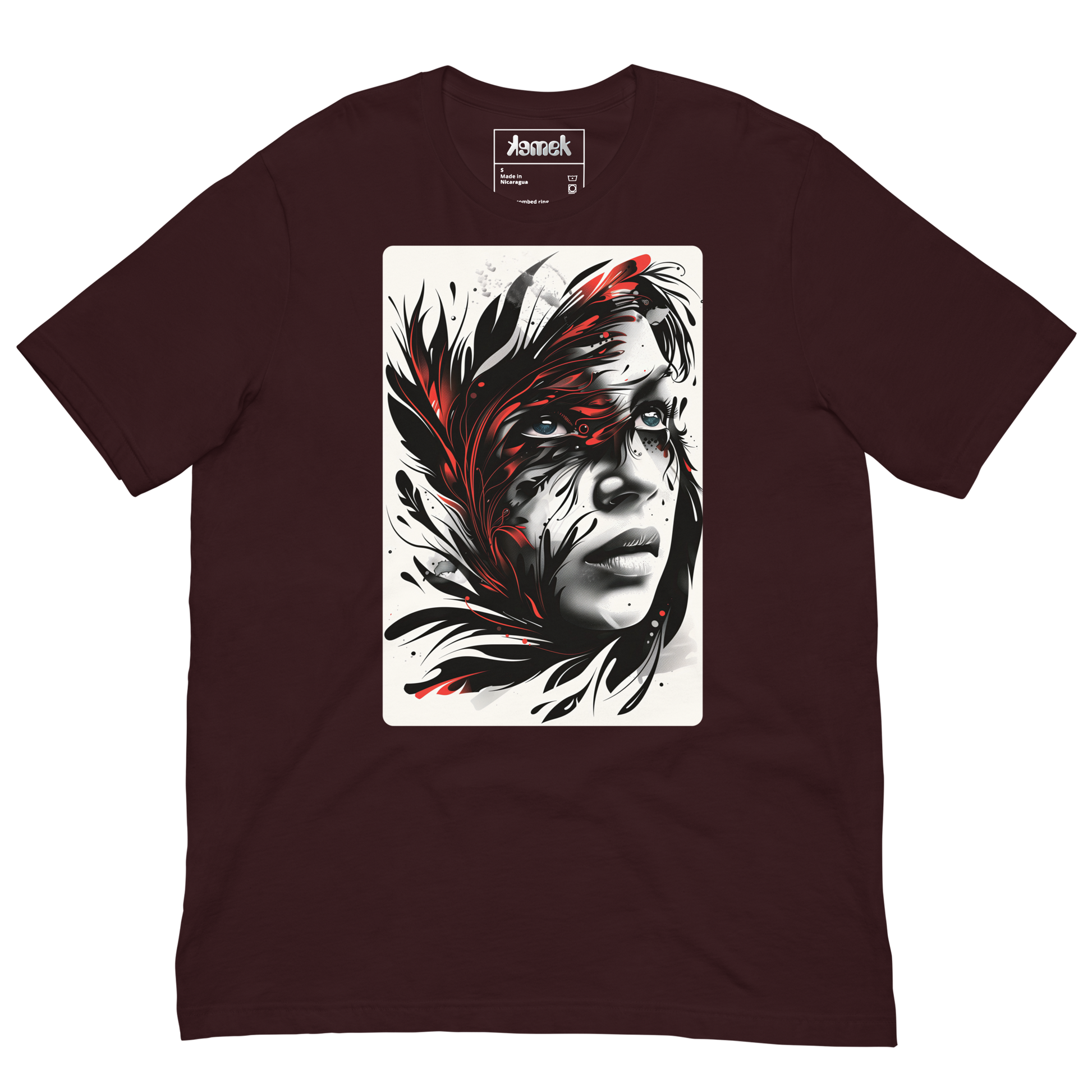 Flamenca Feather | 03 AI art t-shirt - view 9 - KeMeK Threads